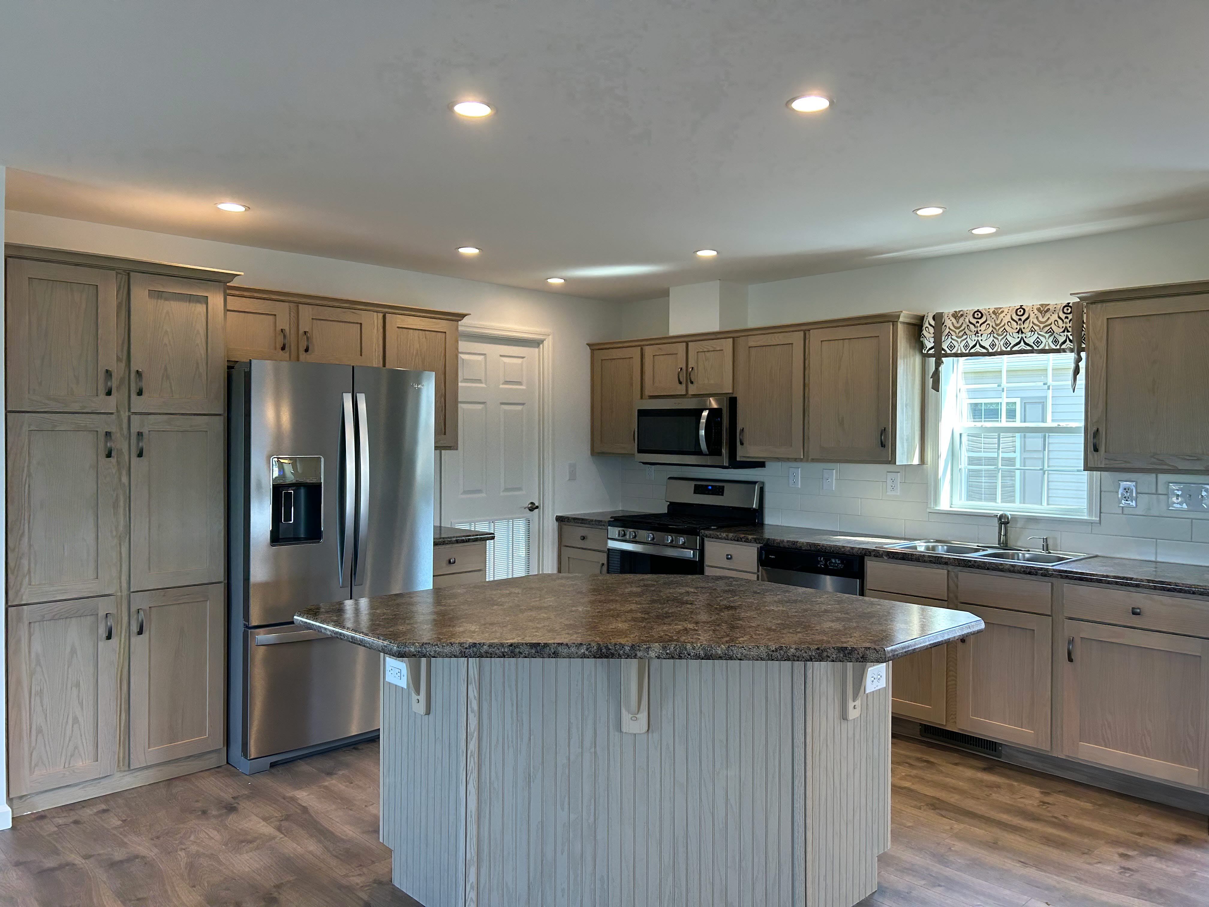 Kitchen with island